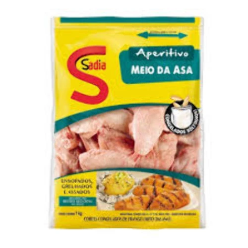 MEIO DA ASA DE FRANGO CONGELADA TEMPERADA SADIA 1KG