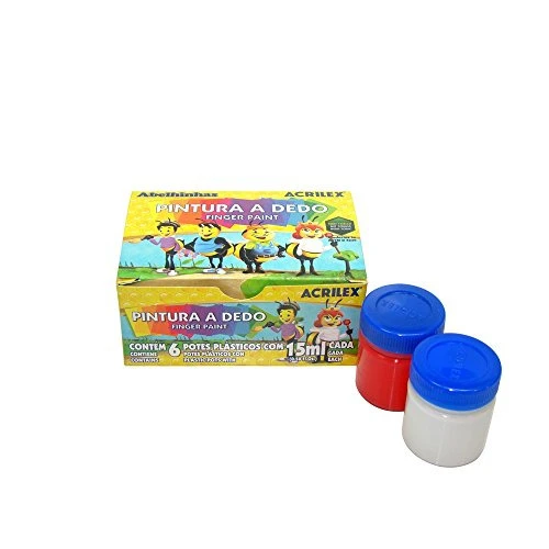 PINTURA A DEDO 6 CORES 15ML ACRILEX