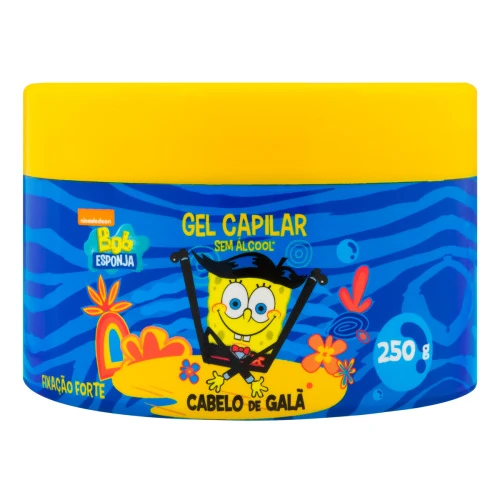 GEL FIXADOR INFANTIL FORTE BOB ESPONJA NUTRIEX MARCAS CABELO DE GALA POTE 250G