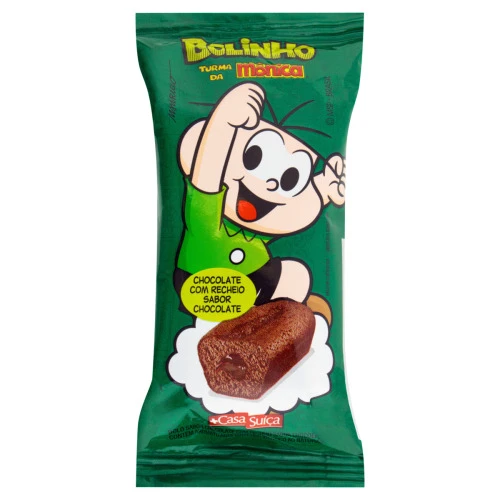 BOLINHO CHOCOLATE RECHEIO CHOCOLATE CASA SUÍÇA PACOTE 40G