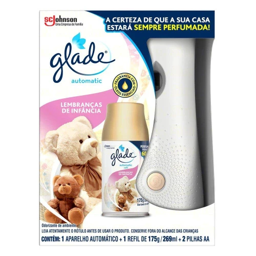 DESODORIZADOR GLADE AUTOMATIC SPRAY APARELHO + REFIL LEMBRANÇA DE INFÂNCIA 269ML