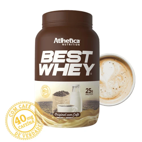 WHEY PROTEIN BEST WHEY 900G ATLHETICA NUTRITION -  ORIGINAL COM CAFÉ
