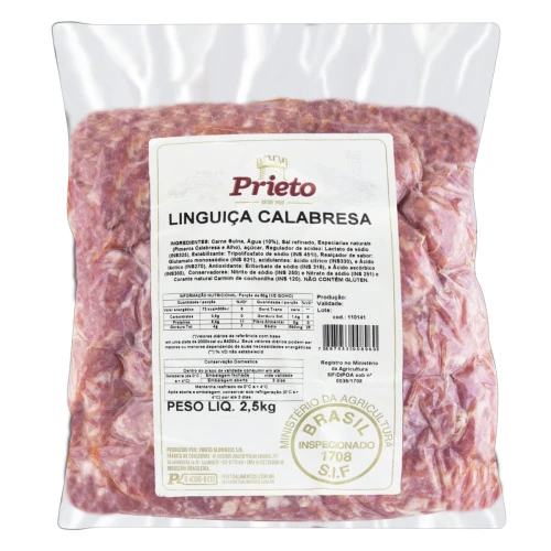 LINGUIÇA CALABRESA PRIETO 2 5KG