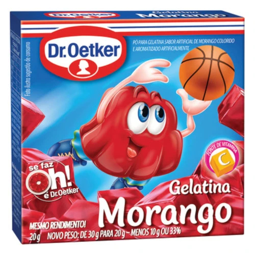 GELATINA SABOR MORANGO DR OETKER 75G
