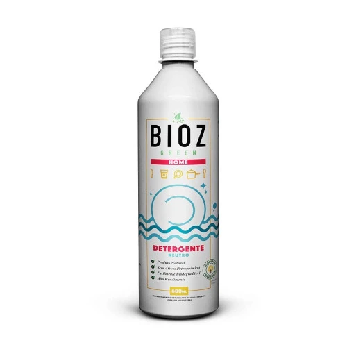 DETERGENTE LAVA LOUÇAS NEUTRO 600 ML BIOZ GREEN LINHA HOME