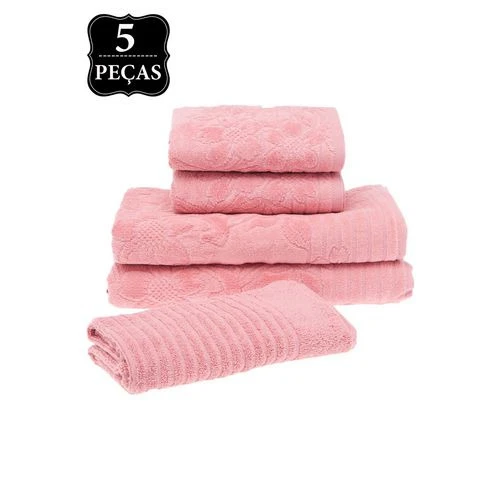 JG TOALHAS BUDDEMEYER 5PCS CEREJEIRA COR 1336