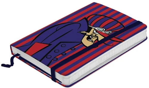 CADERNETA DE ANOTAÇÃO HANNA BARBERA WACKY RACE DICK VIGARISTA FUNDO LISTRADO URBAN 14X9 5 CM
