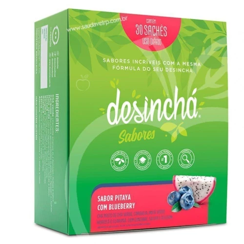 DESINCHÁ 30 SACHÊS PITAYA C/ BLUEBERRY