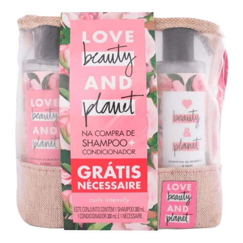 KIT SHAMPOO  CONDICIONADOR CURLS LOVE BEAUTY AND PLANET 300ML  NECESSAIRE