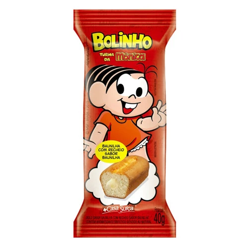 BOLINHO RECHEADO BAUNILHA TURMA DA MÔNICA 40G