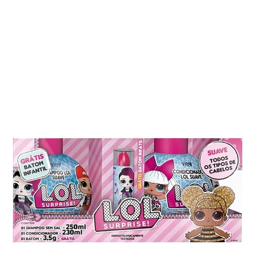 KIT LOL INFANTIL SHAMPOO 250ML  CONDICIONADOR 230ML  BATOM