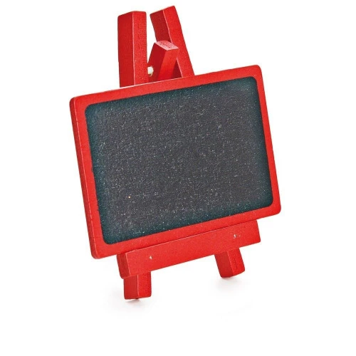 MINI CAVALETE COM LOUSA CROMUS 8CM VERMELHO COM 3