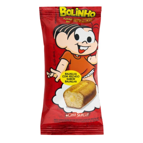 BOLINHO BAUNILHA RECHEIO BAUNILHA CASA SUÍÇA PACOTE 40G
