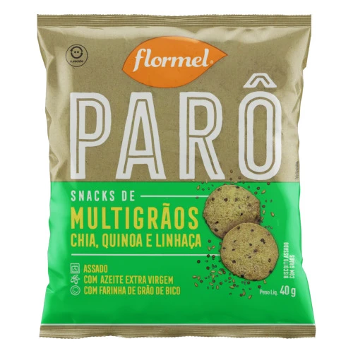 SNACK MULTIGRÃOS FLORMEL PARÔ PACOTE 40G