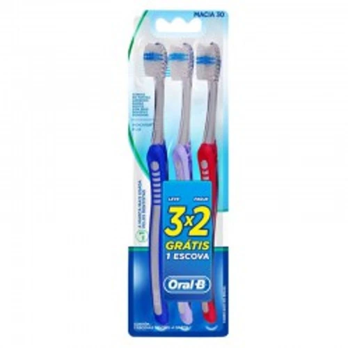 ESCOVA DENTAL ORAL B INDICATOR PLUS MACIA 3 UNIDADES