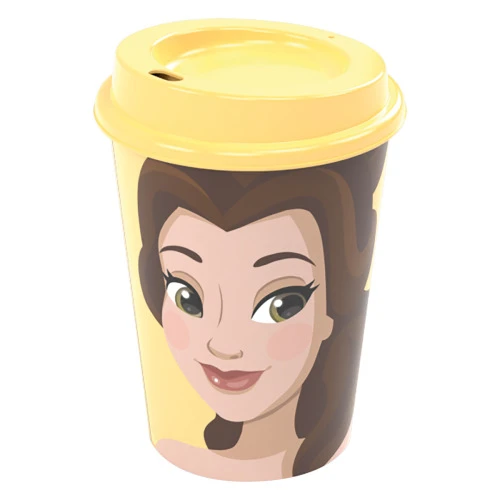 COPO COM TAMPA AMARELO A18 BELA 320ML PLASÁTIL