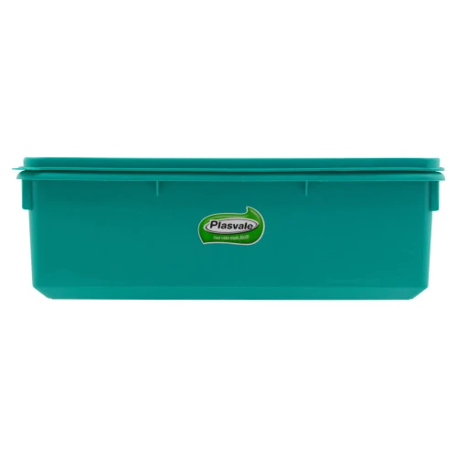 CAIXA COM TAMPA VERDE RETANGULAR 3 5L PLASVALE