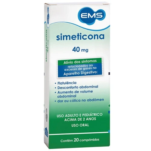 SIMETICONA 40MG GENÉRICO EMS 20 COMPRIMIDOS
