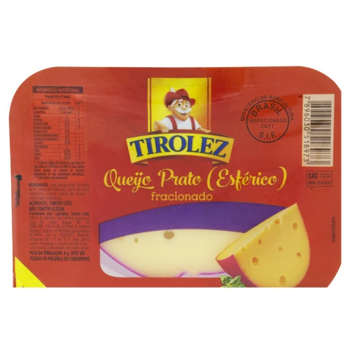 QUEIJO PRATO ESFÉRICO FRACIONADO TIROLEZ