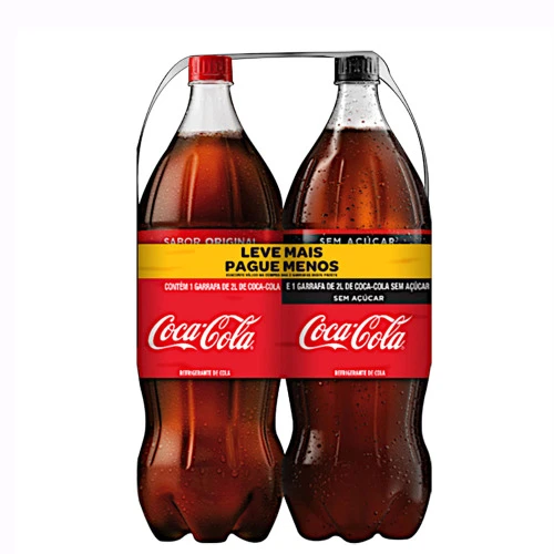 KIT REFRIGERANTE COCA COLA REFRIGERANTE COCA COLA SEM AÇÚCAR 2L CADA LEVE MAIS PAGUE MENOS