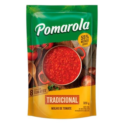 MOLHO DE TOMATE TRADICIONAL POMAROLA SACHÊ 320G