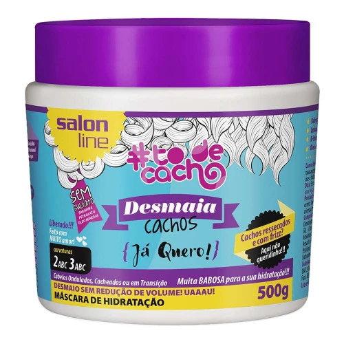 MÁSCARA DE HIDRATAÇÃO SALON LINE TODECACHO DESMAIA CACHOS 500G