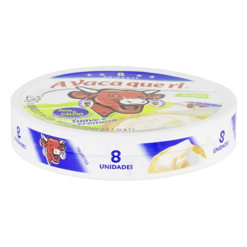 QUEIJO PROCESSADO UHT A VACA QUE RI 128G 8 UNIDADES