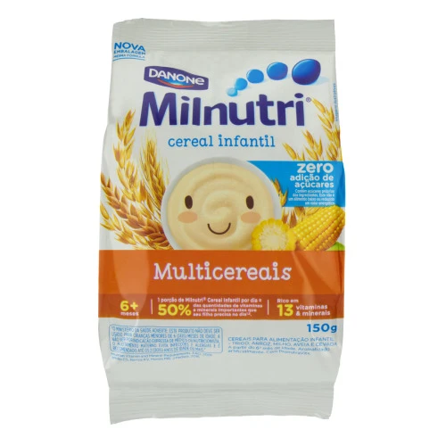 CEREAL INFANTIL MULTICEREAIS MILNUTRI PACOTE 150G