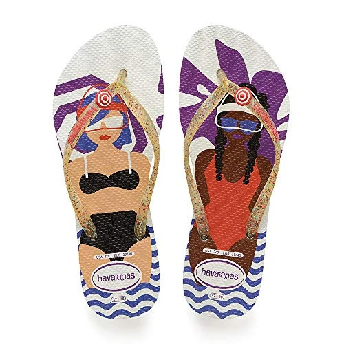 SAND HAVAIANAS SLIM COOL 33 34 BRANCO JELLY COLOR