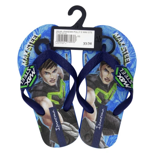 SANDÁLIA INFANTIL AZUL MAX STEEL IPANEMA Nº 33 34