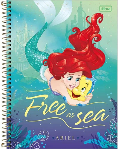 CADERNO UNIVERSITÁRIO 1X1 96 FLS C D TILIBRA PRINCESAS 1