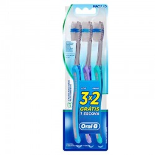 ESCOVA DENTAL ORAL B INDICATOR PLUS MACIA 3 UNIDADES