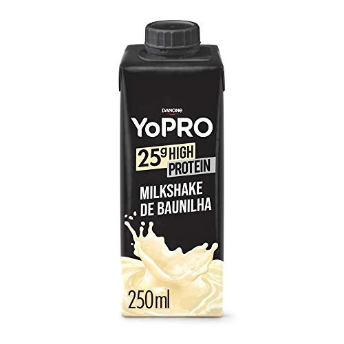 BEBIDA LÁCTEA UHT MILKSHAKE DE BAUNILHA ZERO LACTOSE YOPRO 25G HIGH PROTEIN CAIXA 250ML