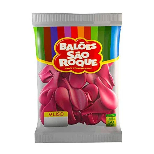 BALÃO SÃO ROQUE Nº9 COM 50 ROSA SHOCK