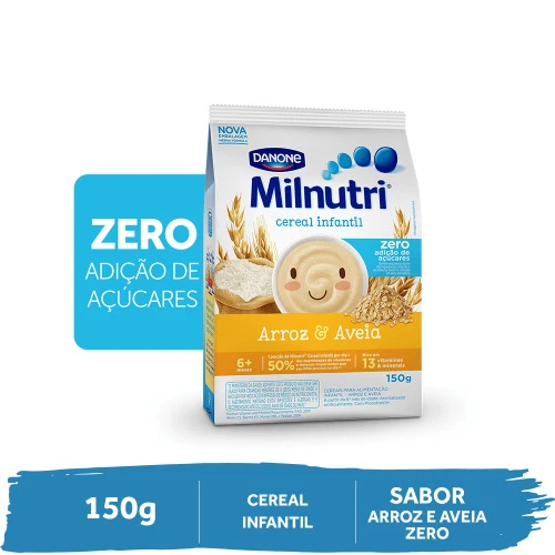CEREAL INFANTIL MILNUTRI ARROZ E AVEIA 150G