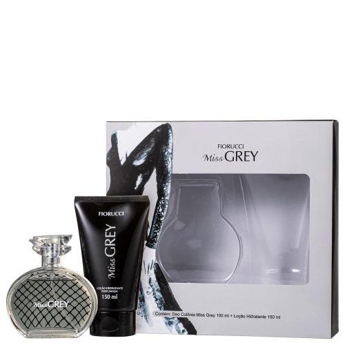 KIT FIORUCCI MISS GREY DEO COLÔNIA 100ML E LOÇÃO HIDRATANTE 150ML