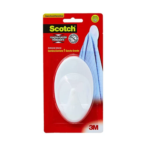 GANCHO ADESIVO PLÁSTICO GRANDE SCOTCH 3M