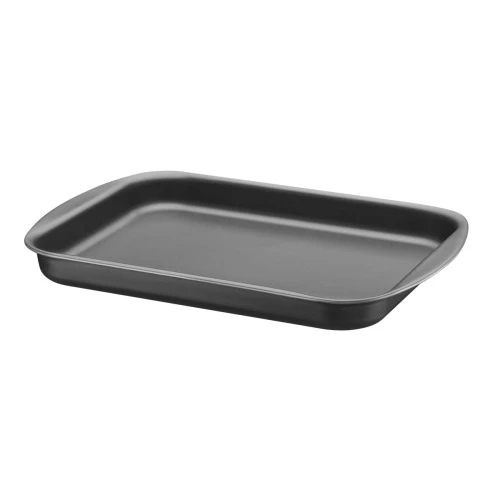 ASSADEIRA RASA TRAMONTINA BRASIL EM ALUMÍNIO COM REVESTIMENTO INTERNO E EXTERNO ANTIADERENTE STARFLON T1 GRAFITE 28 CM 2