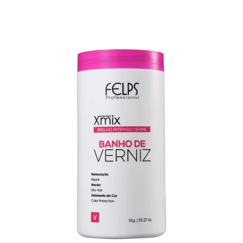 MÁSCARA FELPS PROFISSIONAL XMIX BANHO DE VERNIZ BRILHO INTENSO 1KG