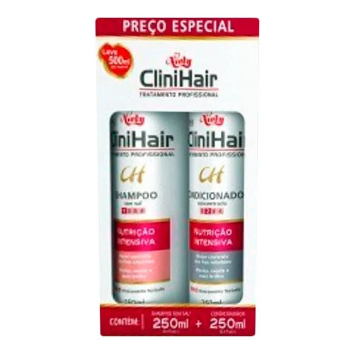 KIT SHAMPOO NIELY CLINI HAIR NUTRIÇÃO INTENSIVA 250ML  CONDICIONADOR 250ML