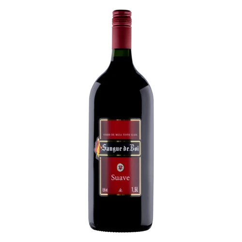 VINHO BRASILEIRO TINTO SUAVE SANGUE DE BOI SERRA GAÚCHA GARRAFA 1 5L