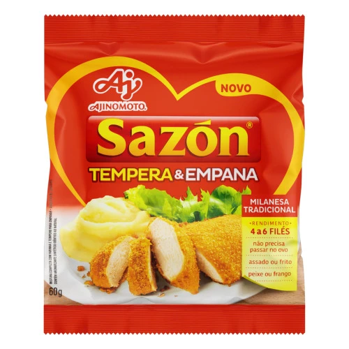 FARINHA PARA EMPANAR TRADICIONAL SAZÓN TEMPERA EMPANA PACOTE 60G