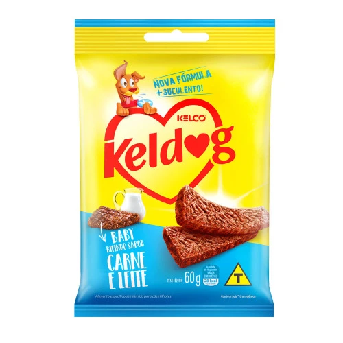 BIFINHO BABY KELDOG SABOR CARNE E LEITE PACOTE 60G