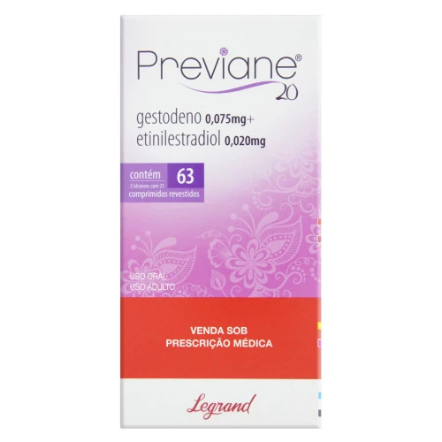 PREVIANE 20 LEGRAND CAIXA 63 COMPRIMIDOS REVESTIDOS