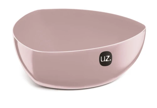 6 SALADEIRAS TRIANGULARES 2L ROSA SÓLIDO