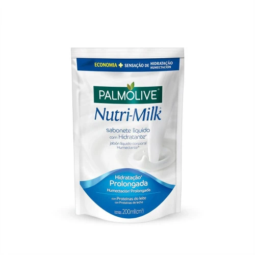 SABONETE LÍQUIDO PARA AS MÃOS PALMOLIVE NUTRI-MILK HIDRATANTE NUTRIMILK 200ML SABONETE LÍQUIDO PARA MÃOS
