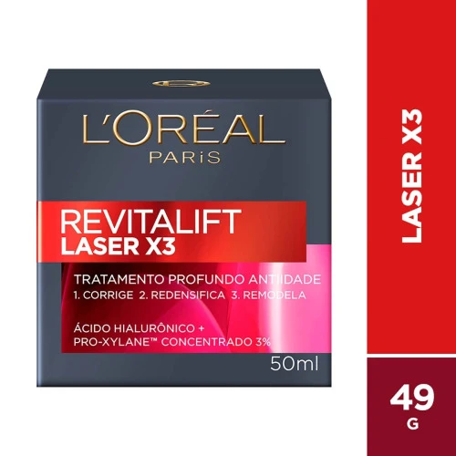 CREME FACIAL ANTI IDADE REVITALIFT LASER X3 DIURNO 50ML