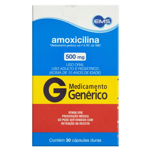 AMOXICILINA 500MG EMS CAIXA 30 CÁPSULAS