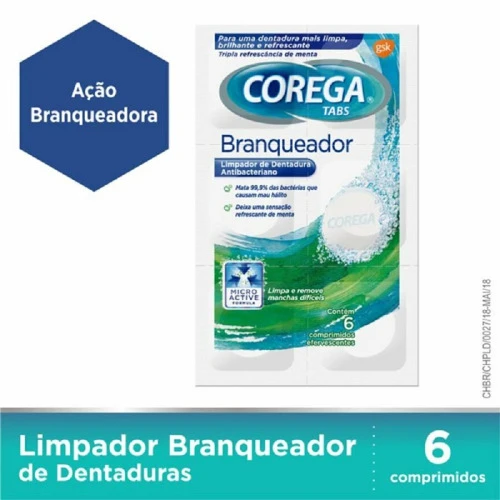COREGA TABS LIMPADOR DE DENTADURA 6 COMPRIMIDOS
