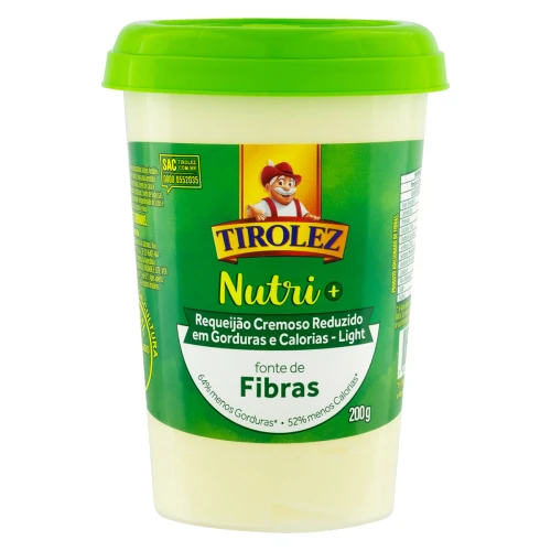 REQUEIJÃO CREMOSO LIGHT TIROLEZ NUTRI COPO 200G